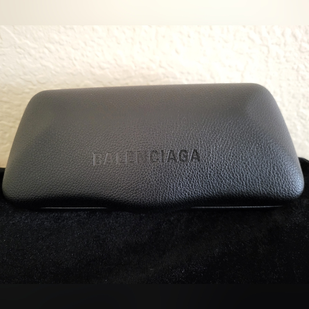 Balenciaga Textured Black Eyewear Case
